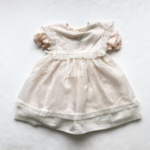 Vintage bib crochet party dress fits 3/4T